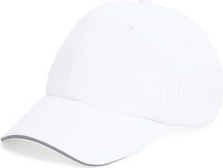 Zella Perforated Baseball Cap in White at Nordstrom Rack