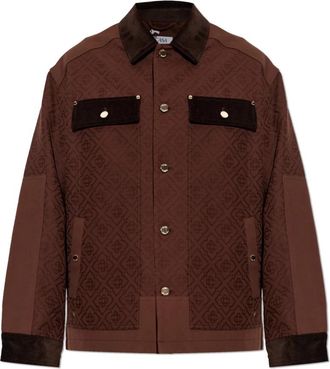 Casablanca Monogram Jacket - Heren - Spijkerjassen - Bruin - XL - Katoen - Jassen