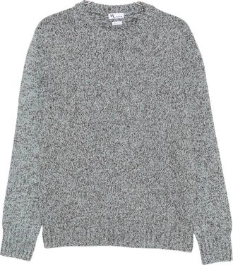 Doppiaa Marl-brei Trui met Ronde Hals - Heren - Ronde hals truien - Blauw - L - Truien & Vesten