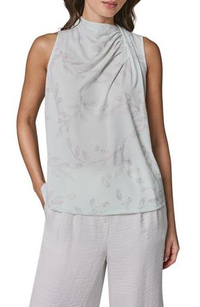 DKNY Hotfix Twist Drape Shoulder Sleeveless Top in Skylight at Nordstrom, Size X-Small