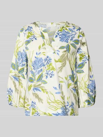 Eterna Bluse mit 3/4-Arm und Tunikakragen in Offwhite, Gr&ouml;&szlig;e 36