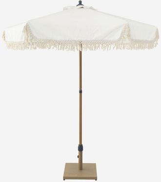 Sweeek Sombrilla Recto De Acero Con Flecos, 2m