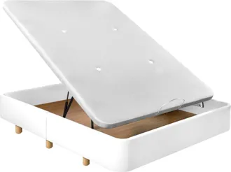 BeZen Canap&eacute; abatible tapizado gran capacidad con patas 135X190