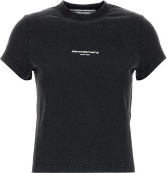 Alexander Wang Black Logo Crew Neck T-Shirt