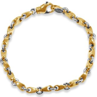Pompeii3 Mens Seed & Rolo Link 14k Gold (20gram) or Platinum (33gram) 4.5mm Bracelet 7.5