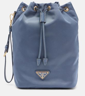 Prada Re-Nylon leather-trimmed pouch