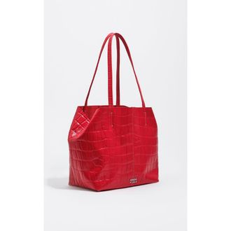 Bimba & Lola Medium Leather Shopper Bag in Red at Nordstrom