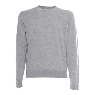 Ballantyne Round-neck Knitwear, male, Gray, Size: 2XL Maglia Girocollo
