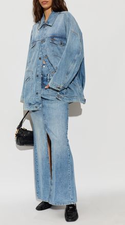 Diesel Denim Skirt DE-SPIVEY, Womens, Blue