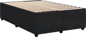 vidaXL Bed Frame without Mattress Black Double Velvet Vidaxl