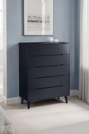 Julian Bowen Alicia 5 Drawer Chest in Black