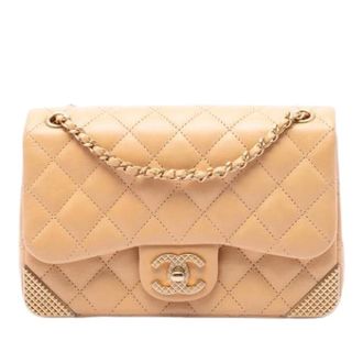 Chanel Pre-owned Vintage Quilted Shoulder Bag - Dames - Pre-owned - Beige - Maat: ONE Size Leer