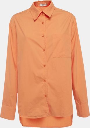 Frankie Shop Frankie Shop Orange Cotton Oversized Button Shirt