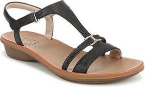 Naturalizer Sofia Sandal in Black Pebbled Faux Leather at Nordstrom Rack, Size 10