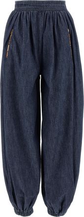 Valentino Garavani Blue Cotton Womens Pants