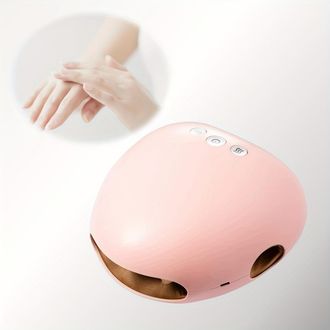 No Brand Masajeador De Manos Recargable Con Calefacci&oacute;n, 3 Modos, Intensidad Y Temperatura Ajustables, Carga Usb, Masaje Con Separaci&oacute;n De Dedos - Rosa