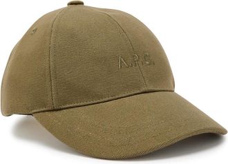 A.P.C. Casquette Charlie Logo-embroidered Canvas cap - Khaki - 60 (XL)