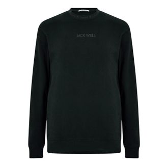 Jack Wills Heren Sweatshirt met ronde hals (Zwart)