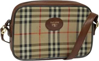 Burberry Pre-owned Cross Body Bags, female, Beige, Size: ONE SIZE Pre-owned Canvas Shoulder Bag
