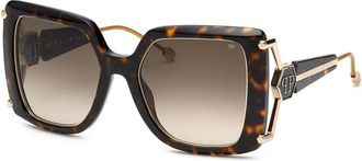 Philipp Plein SPP121S 0722 Dark Havana/Green Gradient