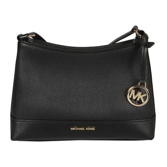 Michael Kors Shoulder Bags, female, Black, Size: ONE SIZE Logo Charm Crossbody Bag