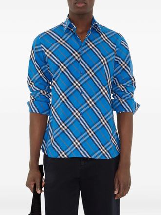 Burberry Camicia in cotone a quadri - Blu