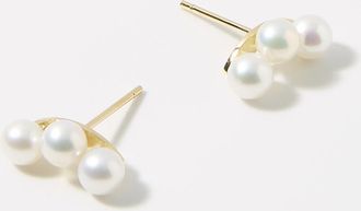 Poppy Finch Womens Tripe pearl earrings