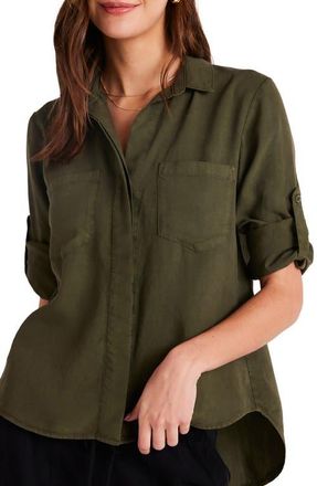 Bella Dahl Split Back Button-Up Shirt in Italian Herb at Nordstrom, Size X-Small