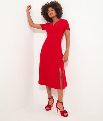 Joe Browns Retro Button Midi Dress in Ruby at Nordstrom, Size 28
