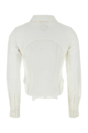 Marine Serre Wsi018auwov0007 Wh10 White Exterior: Cotton Camicie Shirt