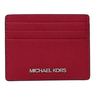 Michael Kors Accessoires, Dames, Rood, ONE Size, Leer, Leather Cardholder