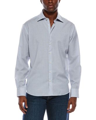 Eterna Fine Wool Stripe Modern Fit Shirt