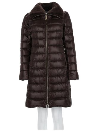 Herno Long Quilted Flared Down Jacket