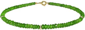 Jewelmak 14K 17.00 Ct. Tw. Chrome Diopside Bracelet