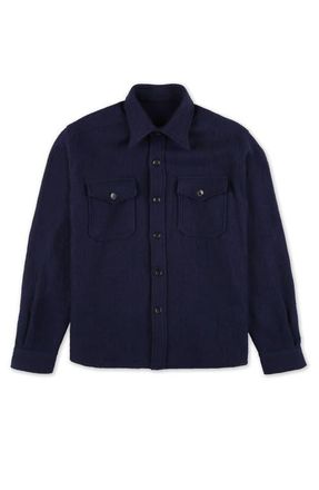 Fortela Kenny Wool Overshirt in Navy at Nordstrom, Size X-Large Eu