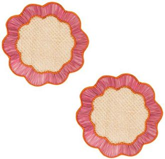 Coro Cora Hibiscus 3D Placemat - Set of 2 in Pink at Nordstrom