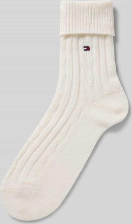 Tommy Hilfiger Stricksocken mit Woll-Anteil in Offwhite, Größe 35-38