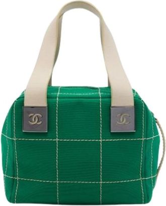 Chanel Borsa Pre-owned in Tela - - Pre-owned - Donna - Verde - ONE SIZE
