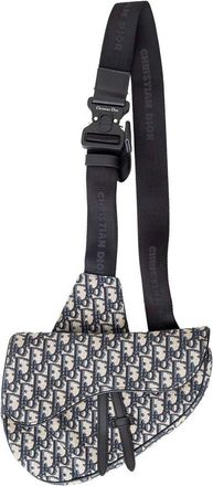 Dior Multicolor Canvas Oblique Jacquard Saddle Bag (Authentic Pre-Loved)