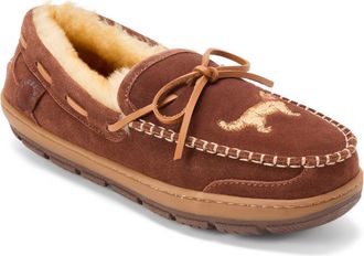 Dearfoams Fireside by Dearfoams Mens Forster Genuine Shearling Moccasin