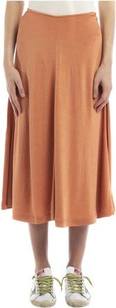 Acne Studios Roestbruine Perzik Midi Rok - Dames - Midirokken - Oranje - M - Katoen - Rokken