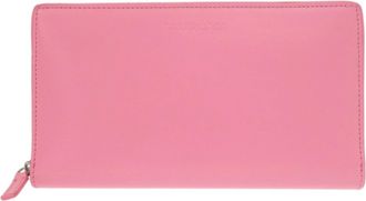 Balenciaga Pink Leather Long Wallet (Bi-Fold) (Pre-Owned)
