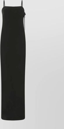 Saint Laurent streamlined crepe long dress