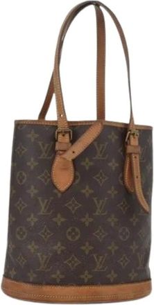 Louis Vuitton Pre-owned Bucket Bags, female, Brown, Size: ONE SIZE Pre-owned Monogram Canvas Bucket Bag
