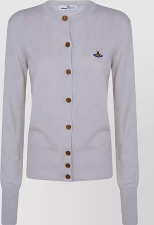 Vivienne Westwood wool ribbed crew neck cardigan