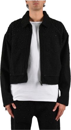 Purple Chaqueta Corta de Perlas - Jackets - Hombre - Negro - 2XL