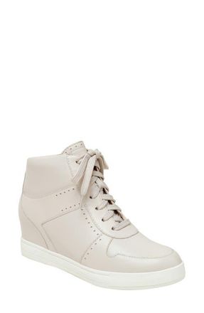 Linea Paolo Andres Mixed Media High Top Sneaker in Cream at Nordstrom, Size 5.5
