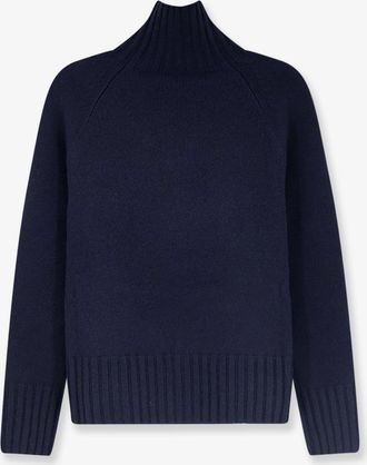 Max Mara Womens Turtleneck Sweater Smmmantova Blue Wool