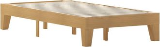 Flash Furniture Natural Pine Finish Wood Twin Platform Bed with Wooden Support Slats