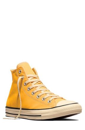 Converse Chuck Taylor All Star High Top Sneaker in Gold Palm/Golden View/Black at Nordstrom, Size 8.5